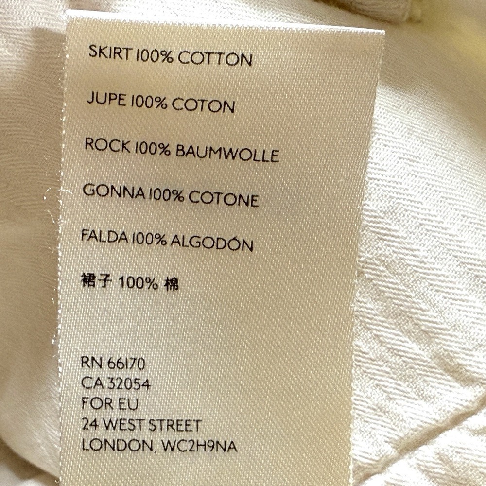 We The Free People Skirt Womens 25 Bailey Fringe Raw Hem Denim Jean Cream Boho - Picture 6 of 12